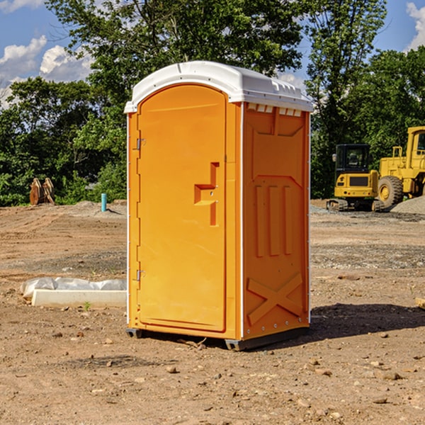 how often are the portable restrooms cleaned and serviced during a rental period in Cookville Texas